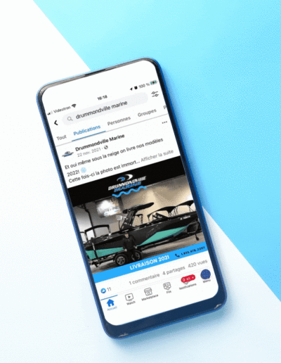 Drummondville marine - création de contenu
